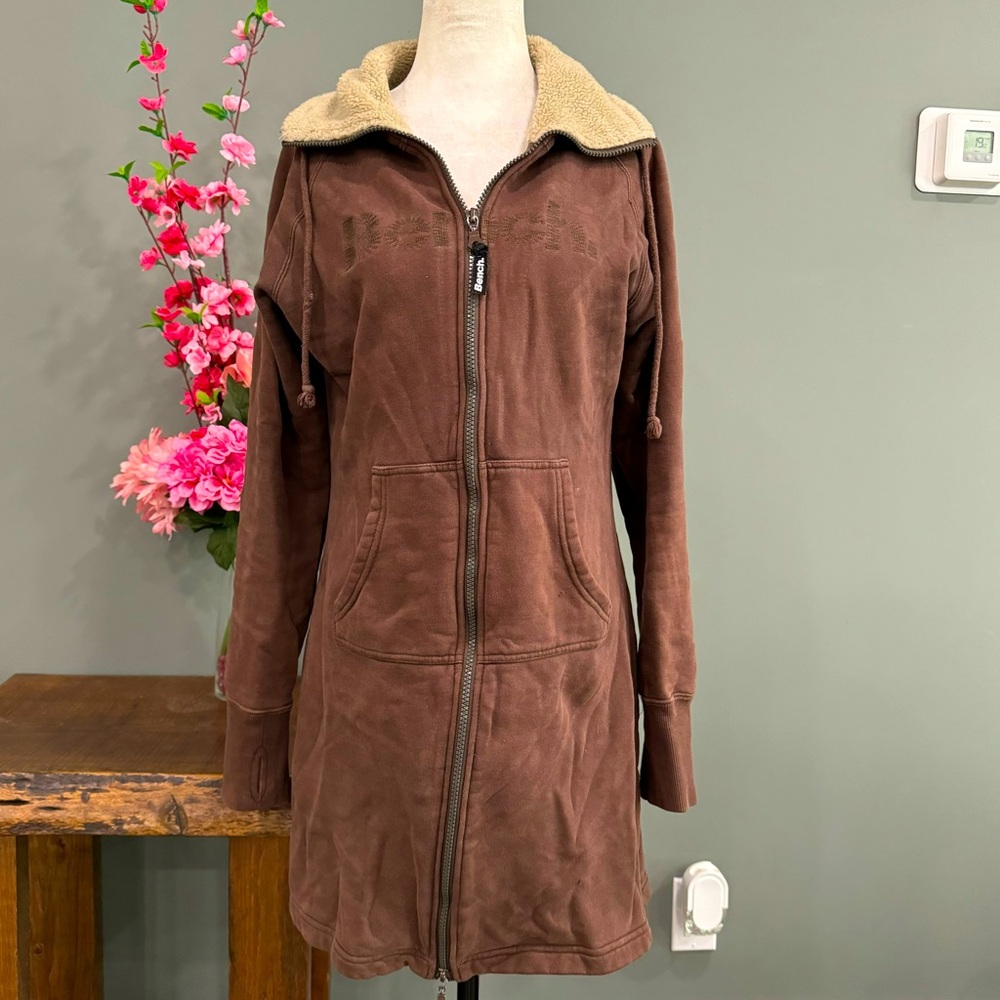 Bench Brown Zip-Up Sherpa-Lined Women's Sweater Jacket